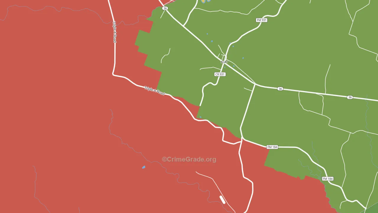 76526, TX Map of Drug-Related Crime Rates
