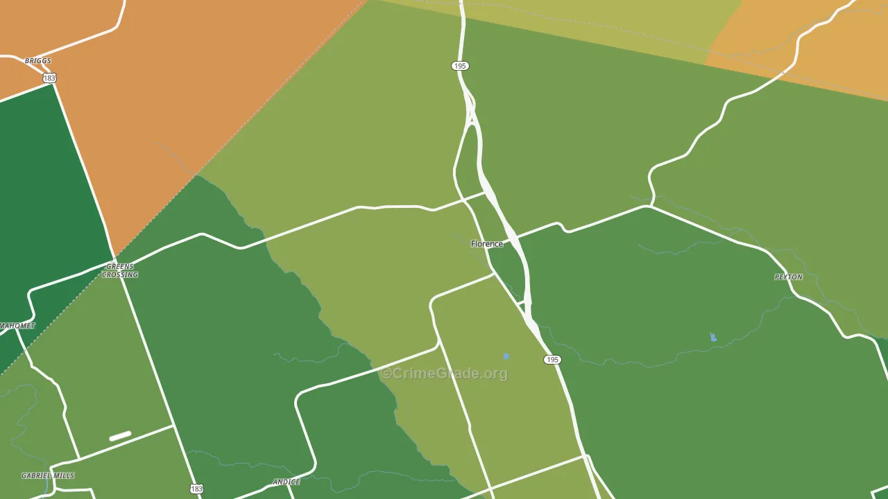 76527, TX Map of Drug-Related Crime Rates
