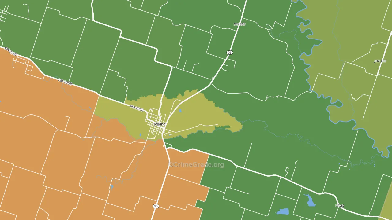 76534, TX Map of Drug-Related Crime Rates