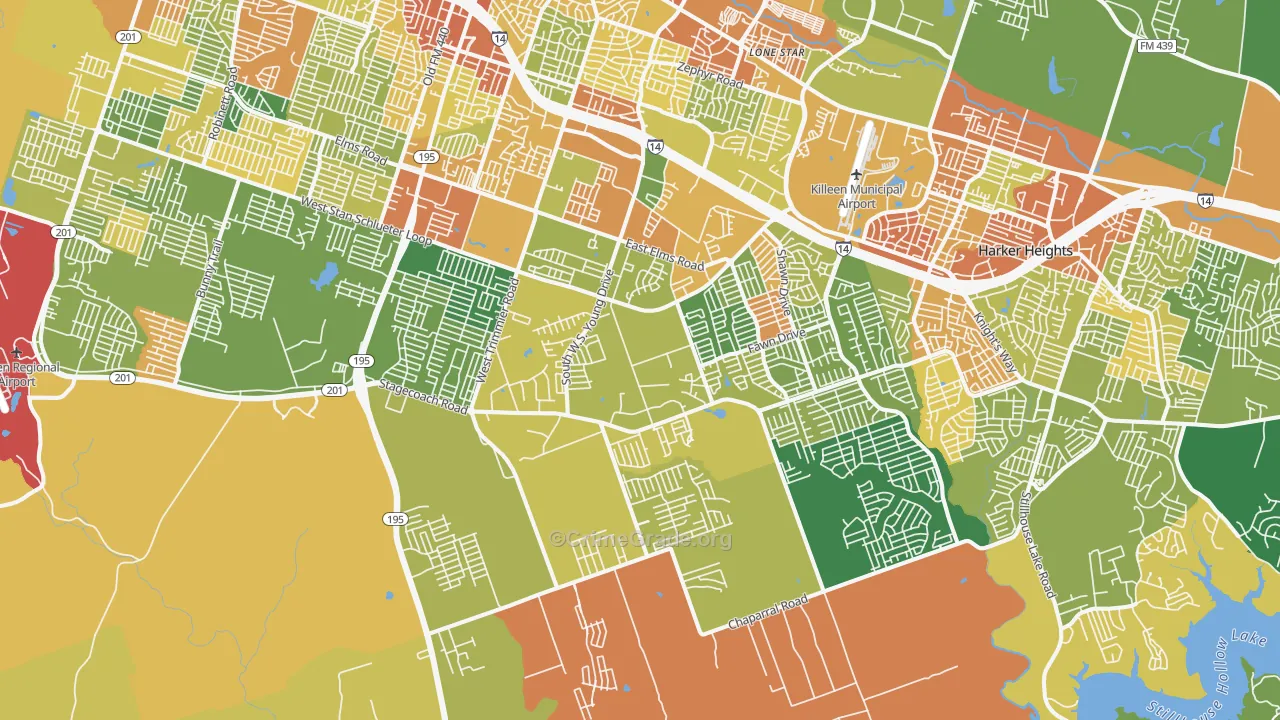 76542, TX Map of Drug-Related Crime Rates