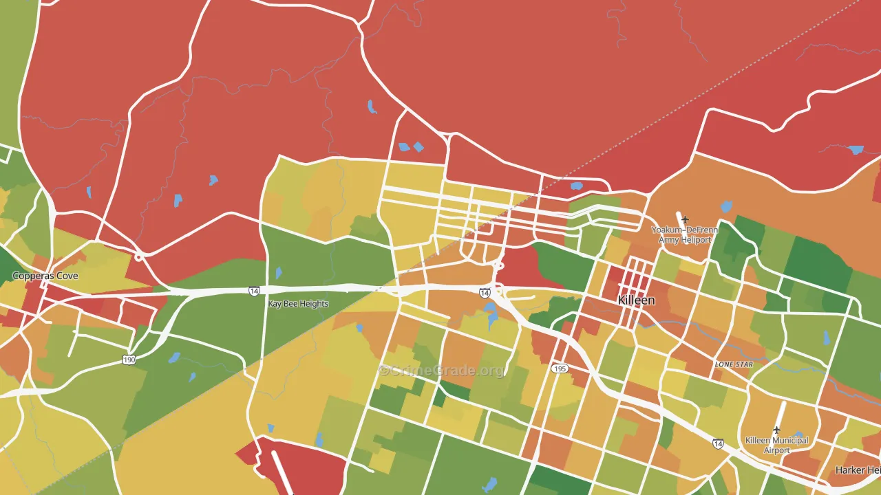 76544, TX Map of Drug-Related Crime Rates