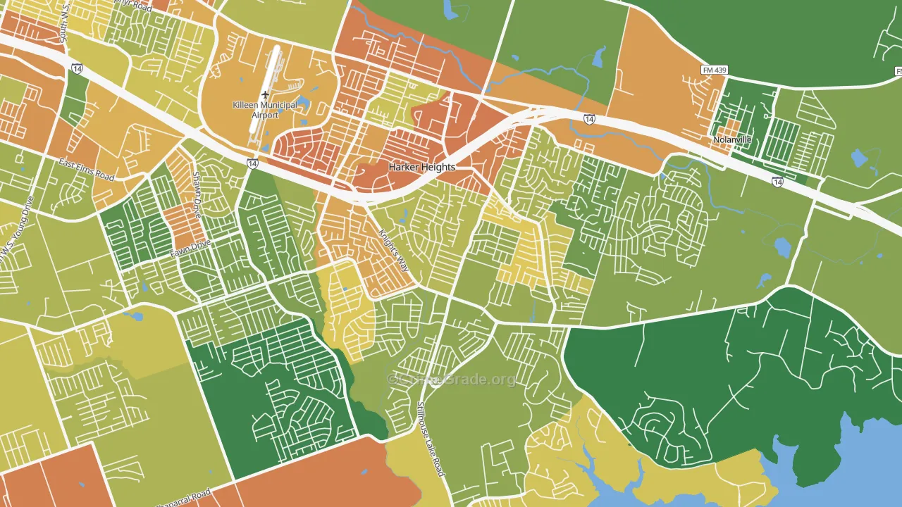 76548, TX Map of Drug-Related Crime Rates