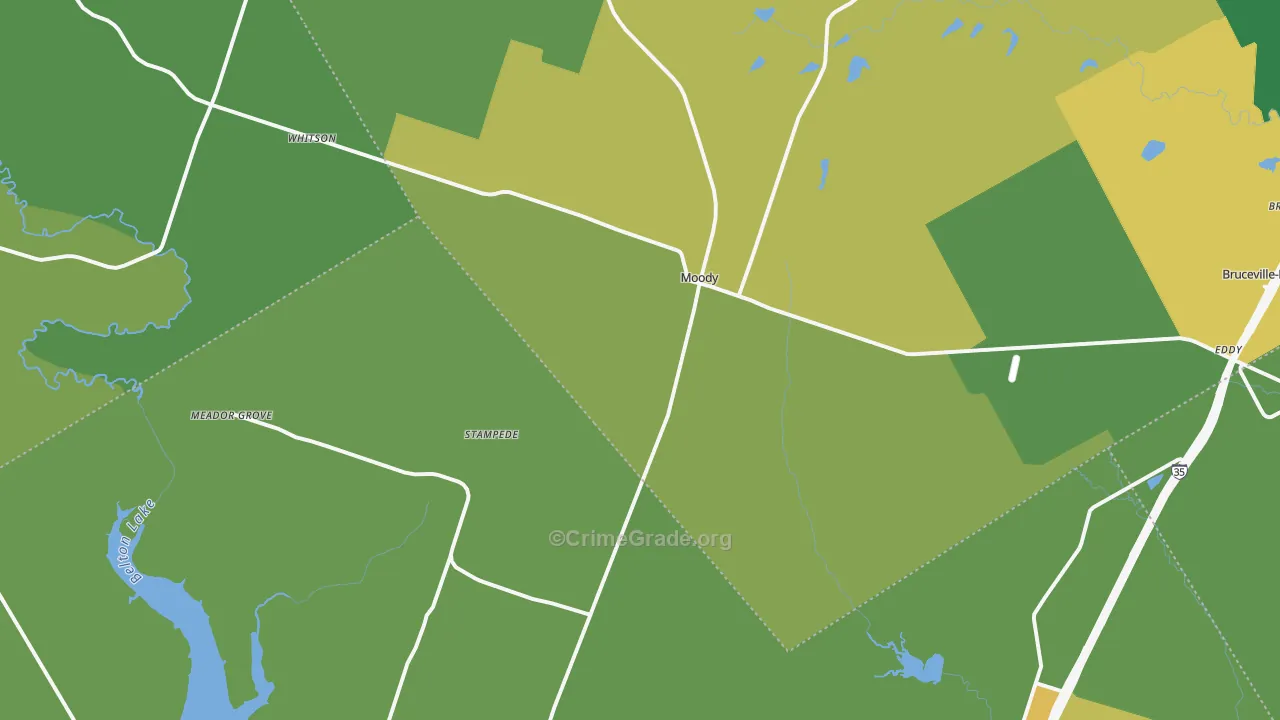 76557, TX Map of Drug-Related Crime Rates