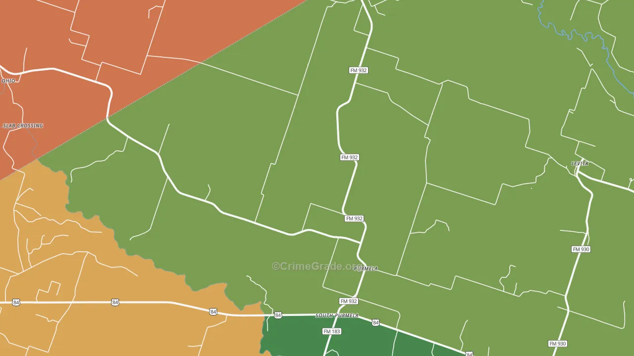 76566, TX Map of Drug-Related Crime Rates