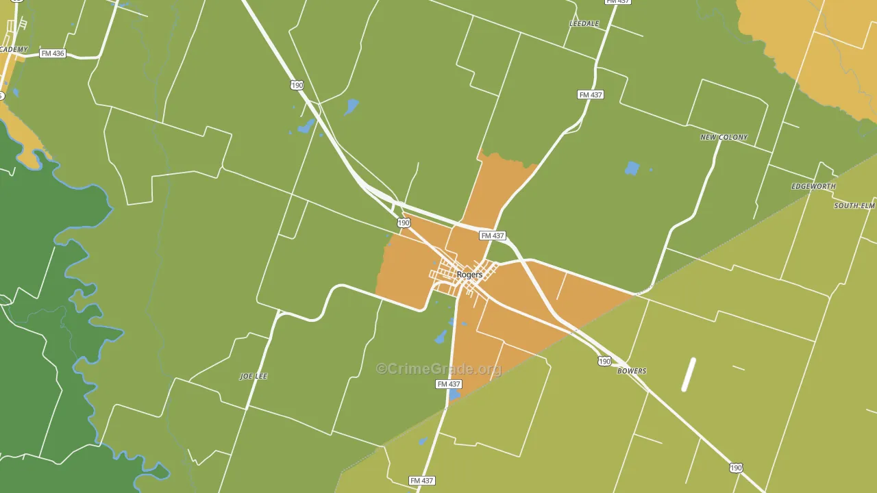 76569, TX Map of Drug-Related Crime Rates