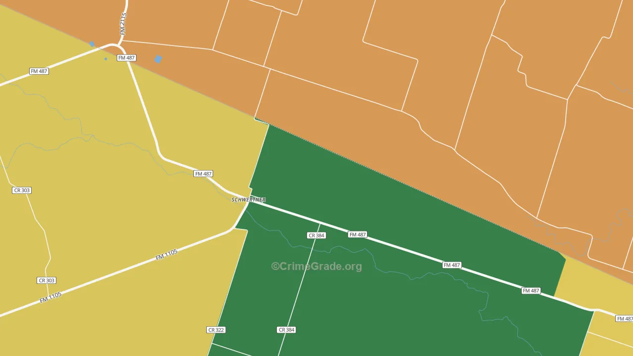 76573, TX Map of Drug-Related Crime Rates