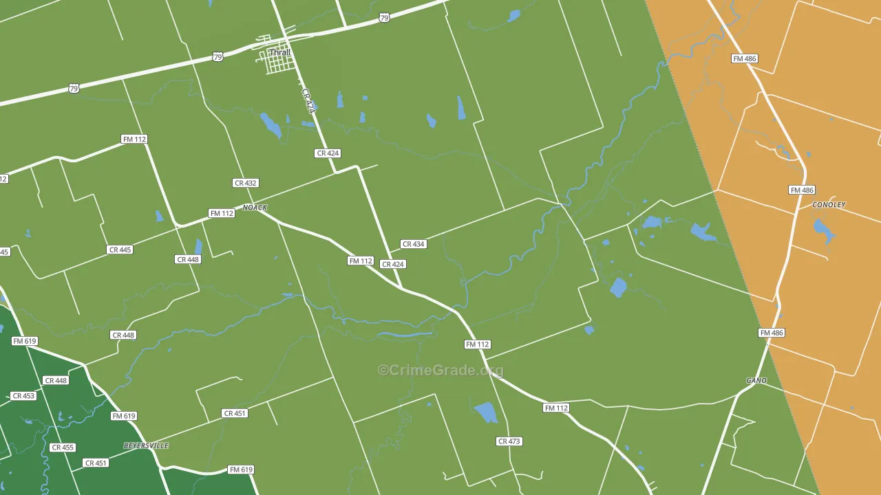 76578, TX Map of Drug-Related Crime Rates
