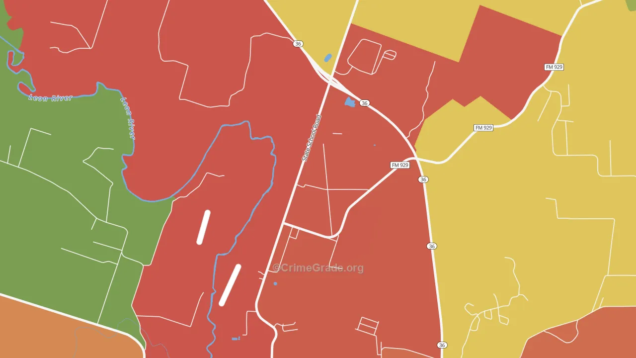 76599, TX Map of Drug-Related Crime Rates