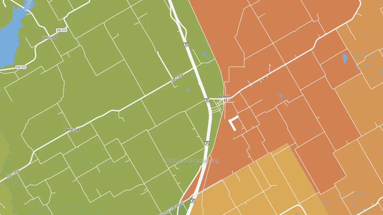 76621, TX Map of Drug-Related Crime Rates