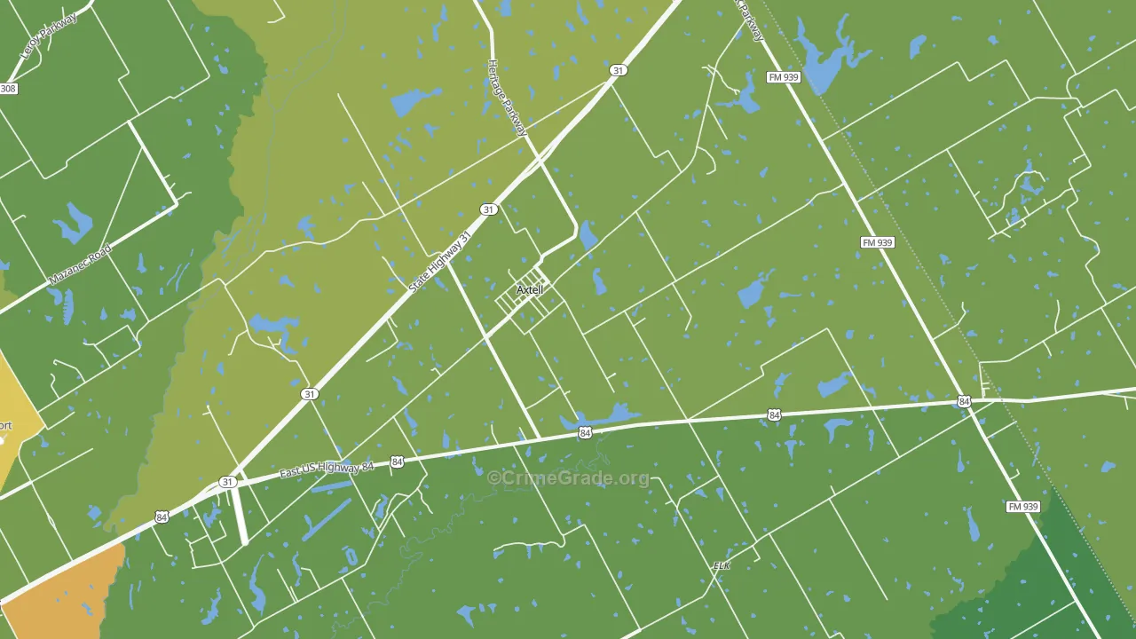 76624, TX Map of Drug-Related Crime Rates