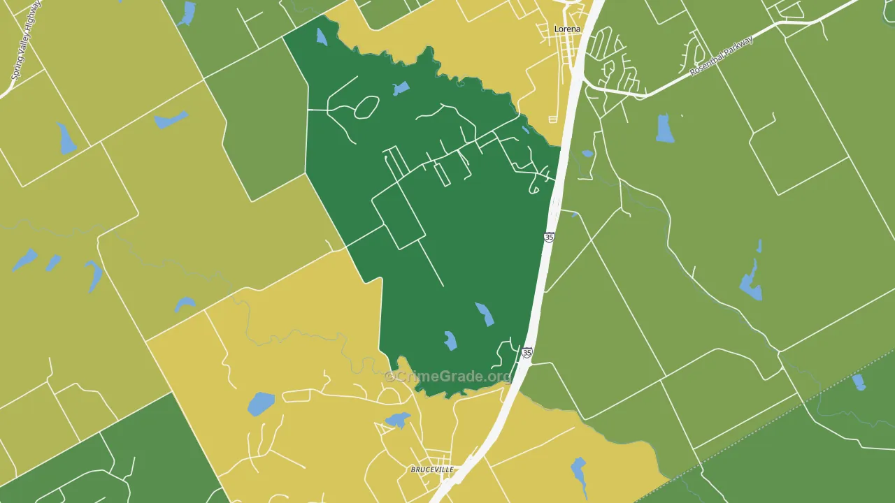 76630, TX Map of Drug-Related Crime Rates