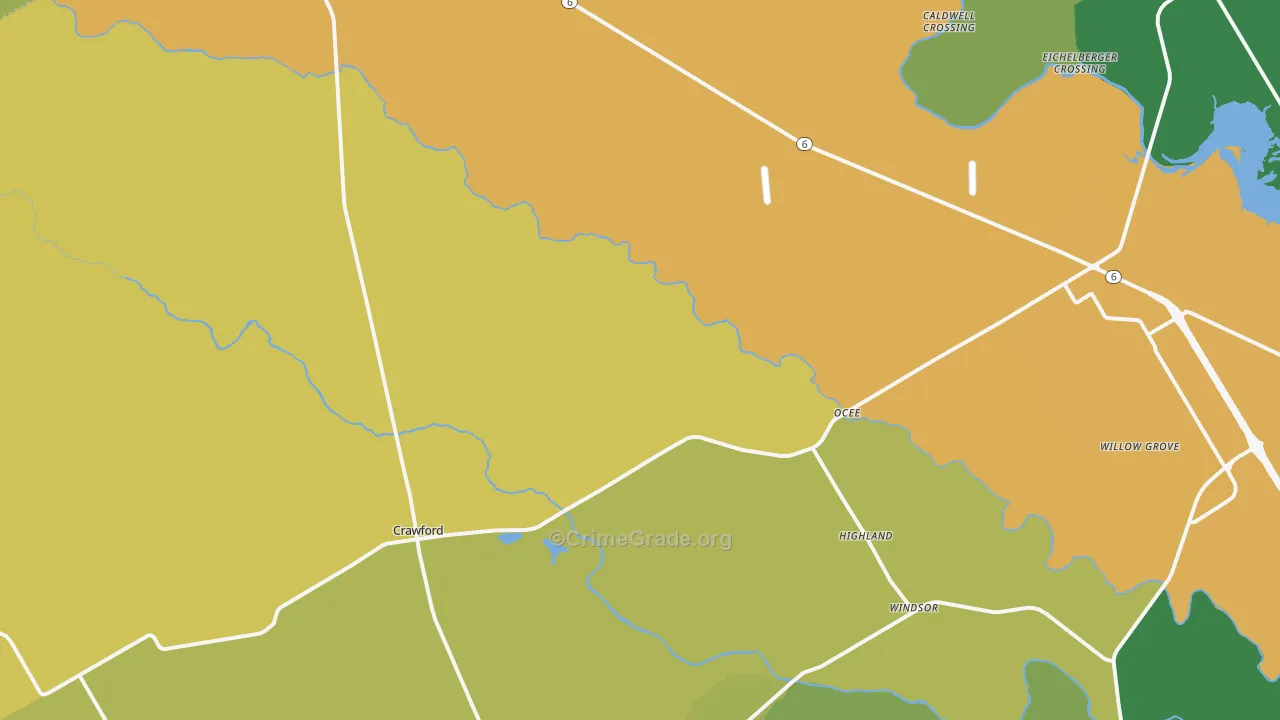 76638, TX Map of Drug-Related Crime Rates