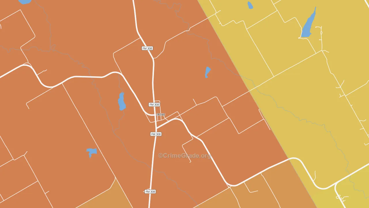 76650, TX Map of Drug-Related Crime Rates