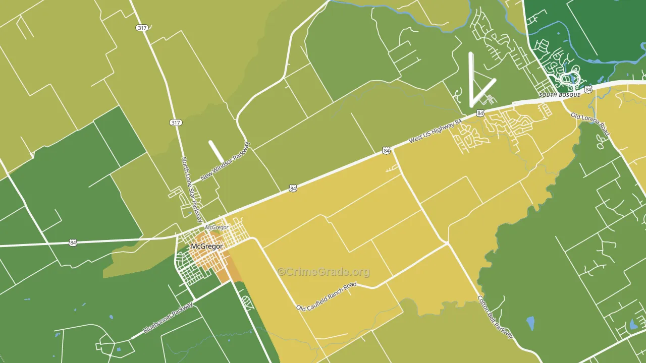 76657, TX Map of Drug-Related Crime Rates