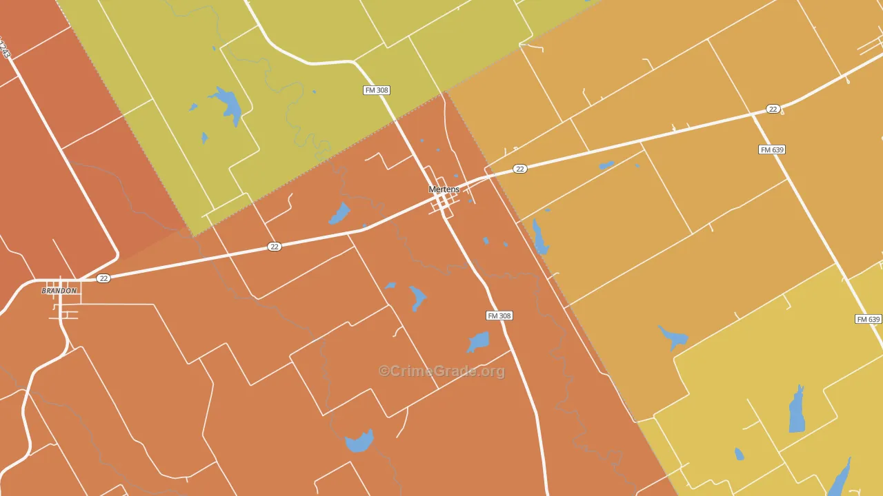 76666, TX Map of Drug-Related Crime Rates