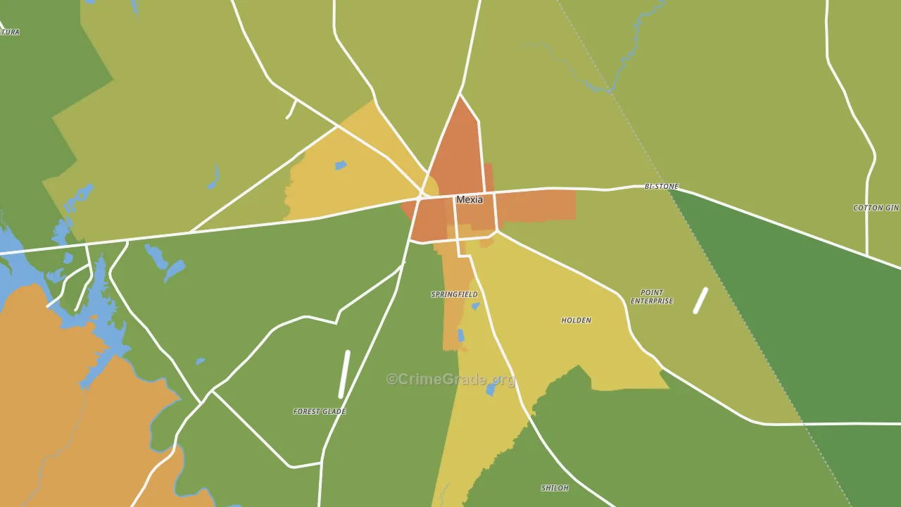 76667, TX Map of Drug-Related Crime Rates