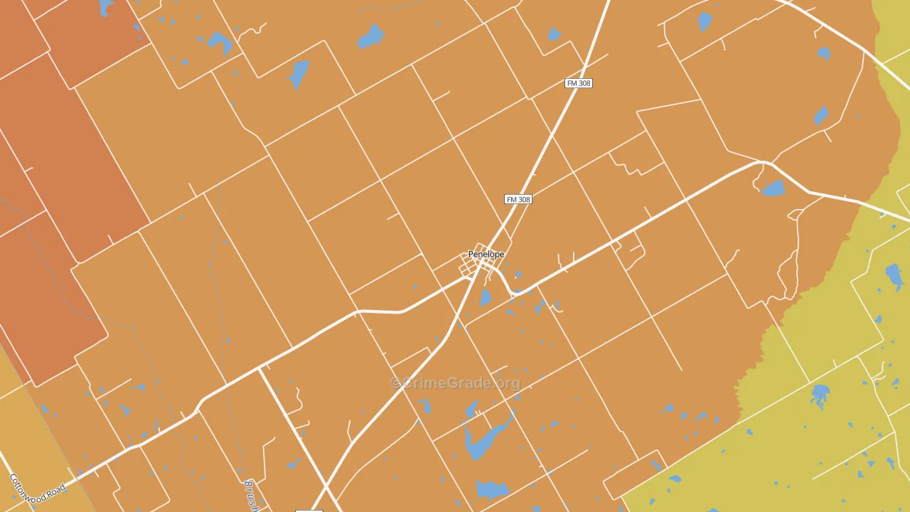 76676, TX Map of Drug-Related Crime Rates