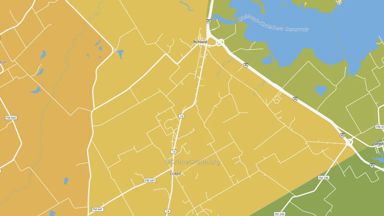 76681, TX Map of Drug-Related Crime Rates