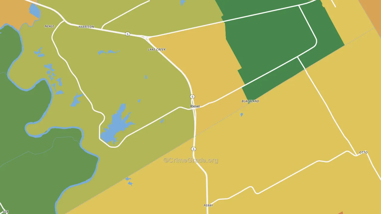 76682, TX Map of Drug-Related Crime Rates