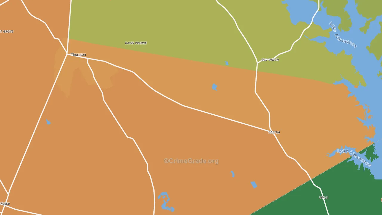 76687, TX Map of Drug-Related Crime Rates