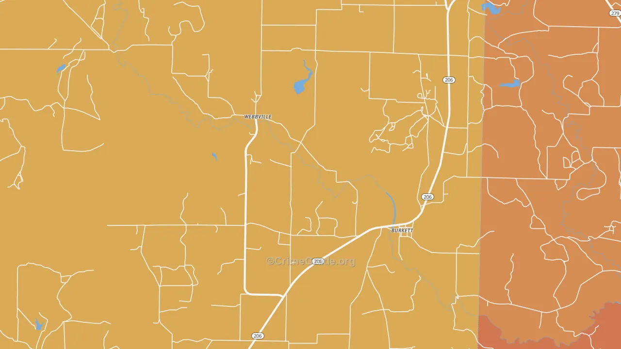 76828, TX Map of Drug-Related Crime Rates
