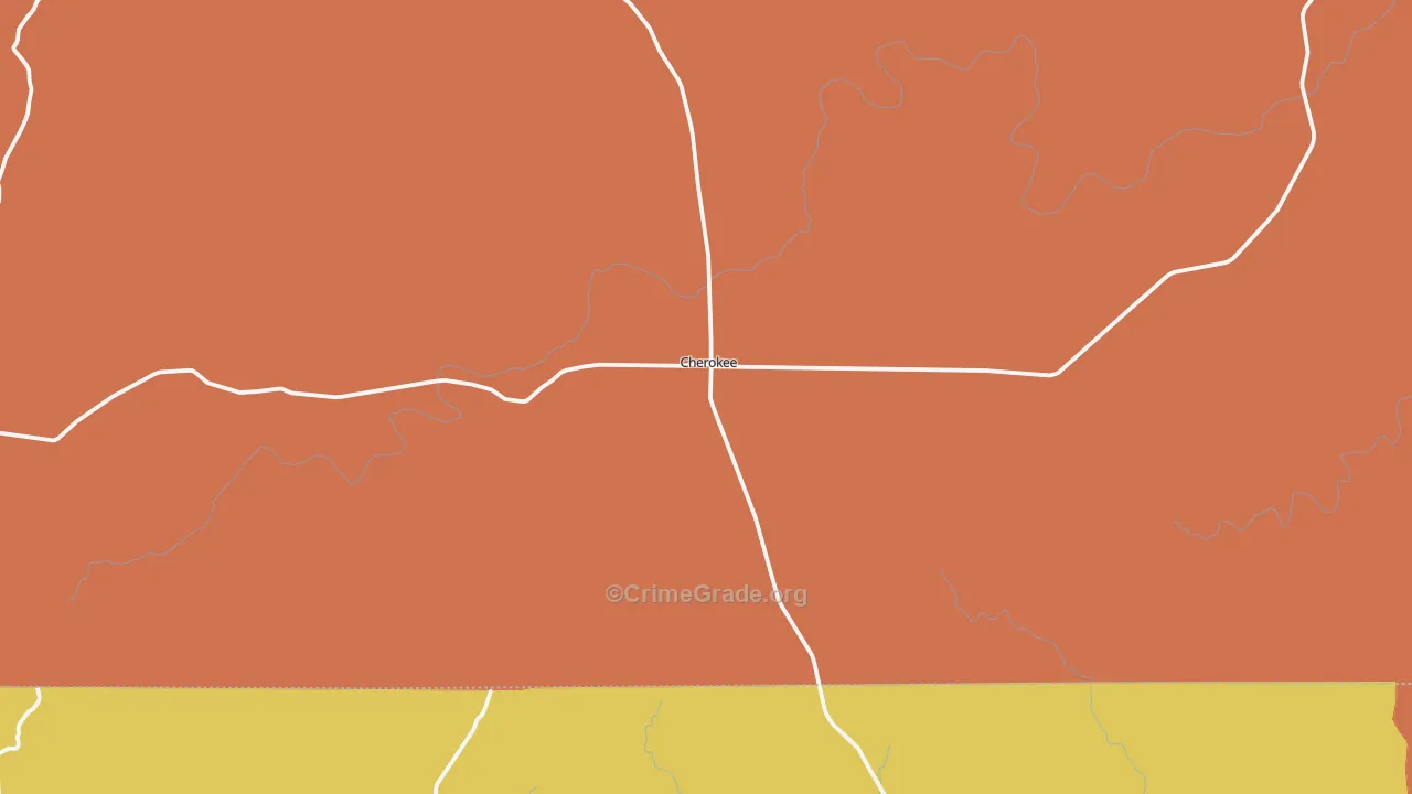 76832, TX Map of Drug-Related Crime Rates