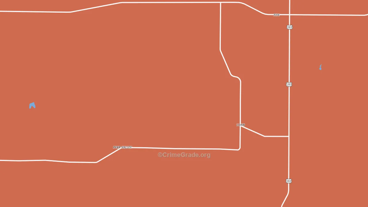 76852, TX Map of Drug-Related Crime Rates