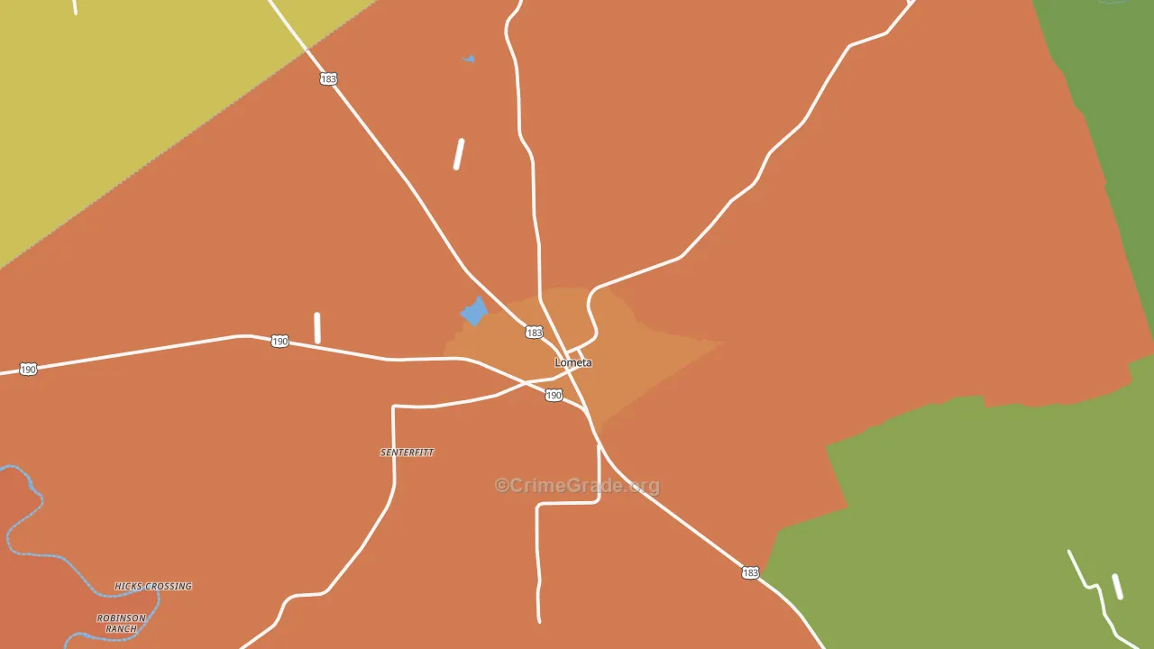 76853, TX Map of Drug-Related Crime Rates