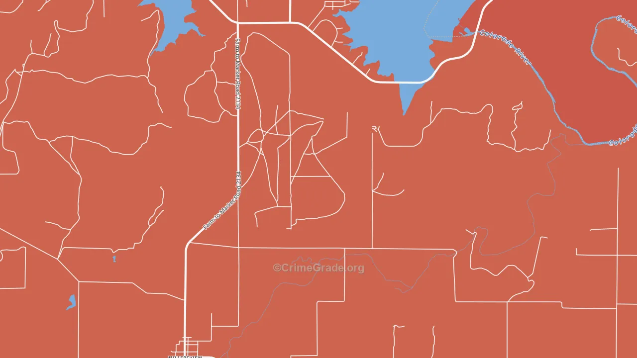 76862, TX Map of Drug-Related Crime Rates