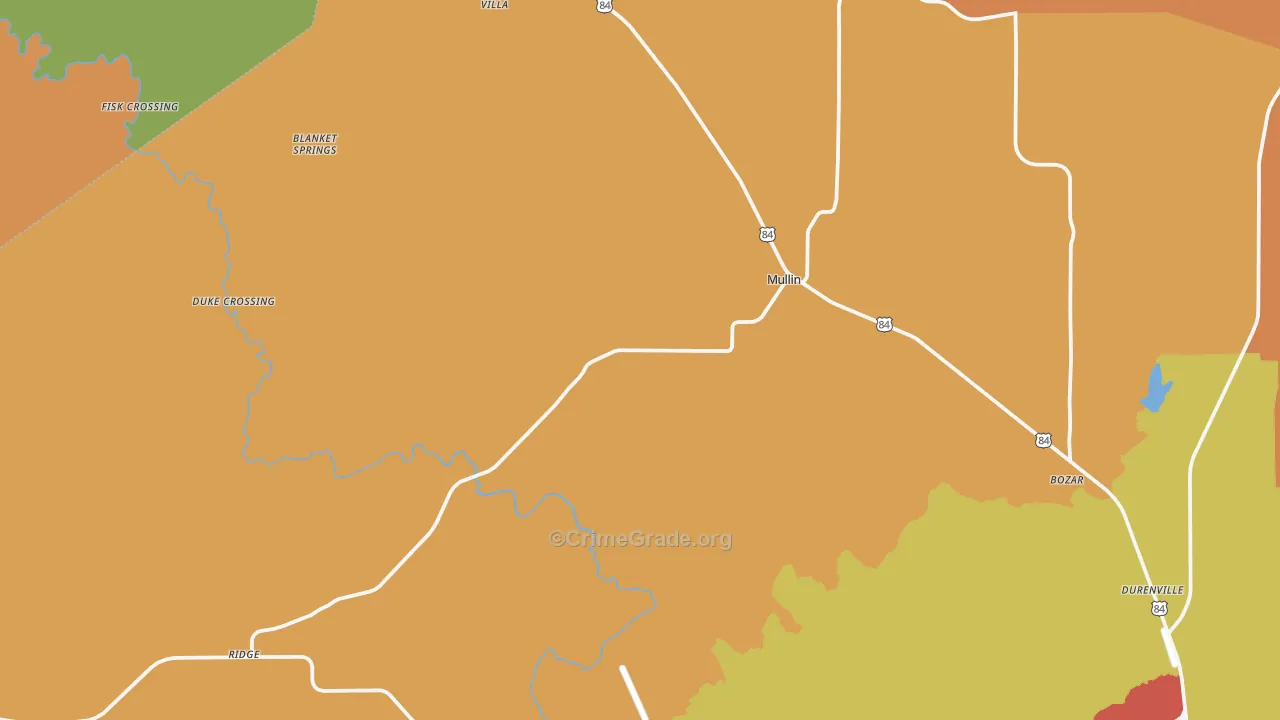 76864, TX Map of Drug-Related Crime Rates