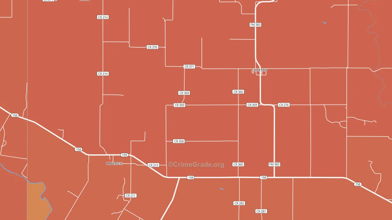 76865, TX Map of Drug-Related Crime Rates