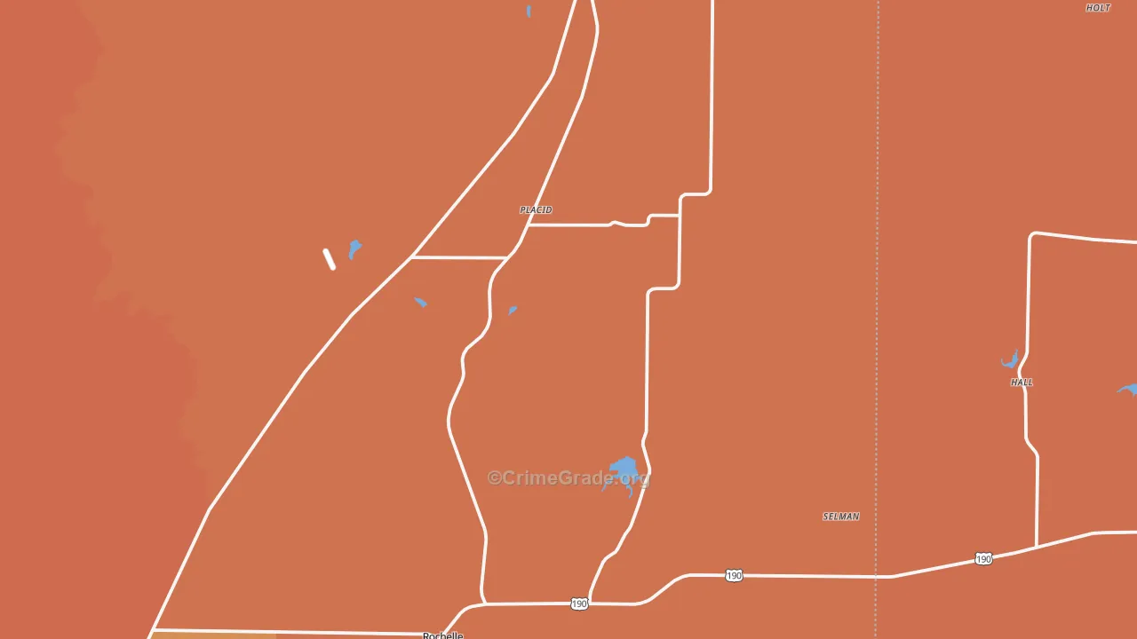 76872, TX Map of Drug-Related Crime Rates