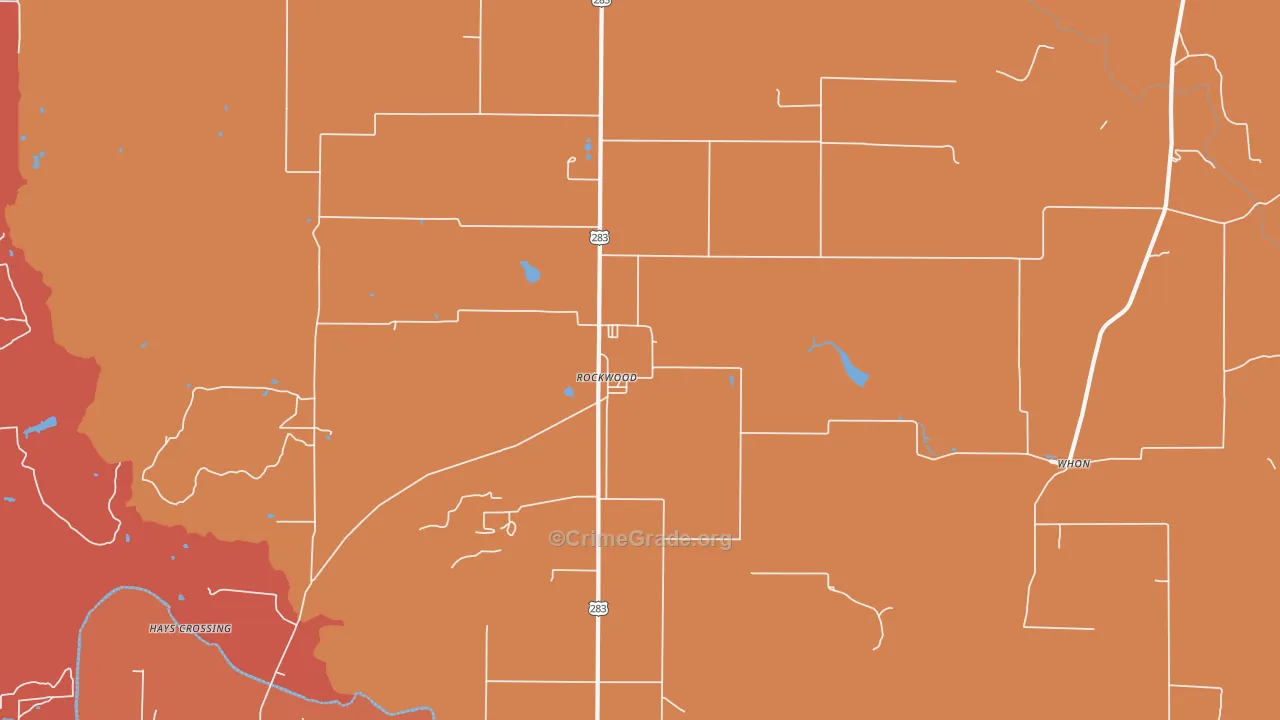 76873, TX Map of Drug-Related Crime Rates