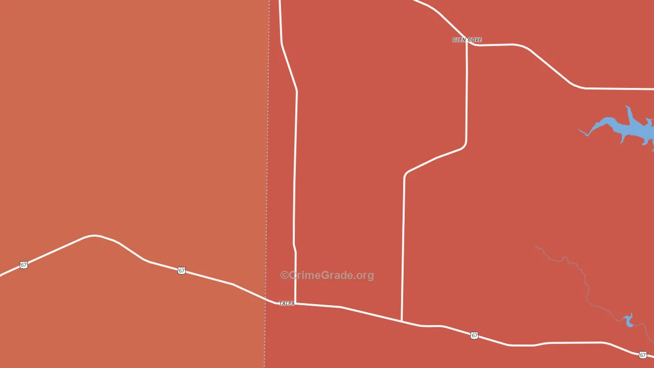 76882, TX Map of Drug-Related Crime Rates