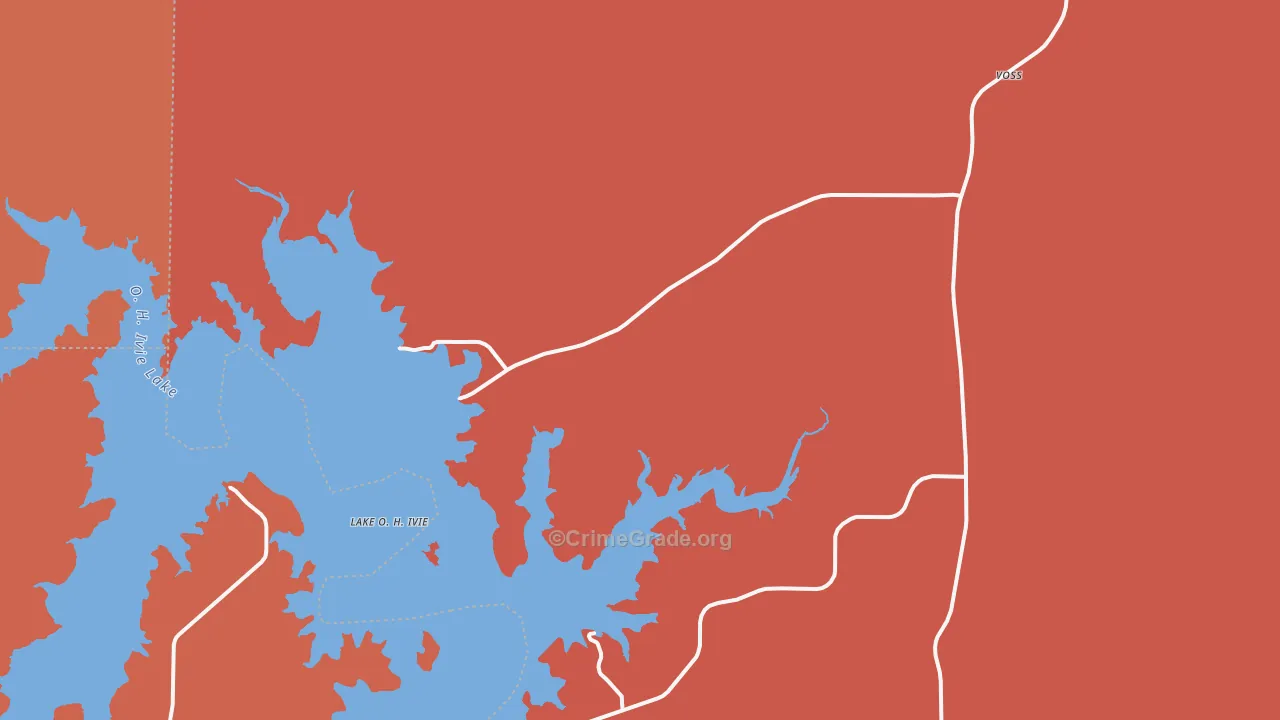 76888, TX Map of Drug-Related Crime Rates