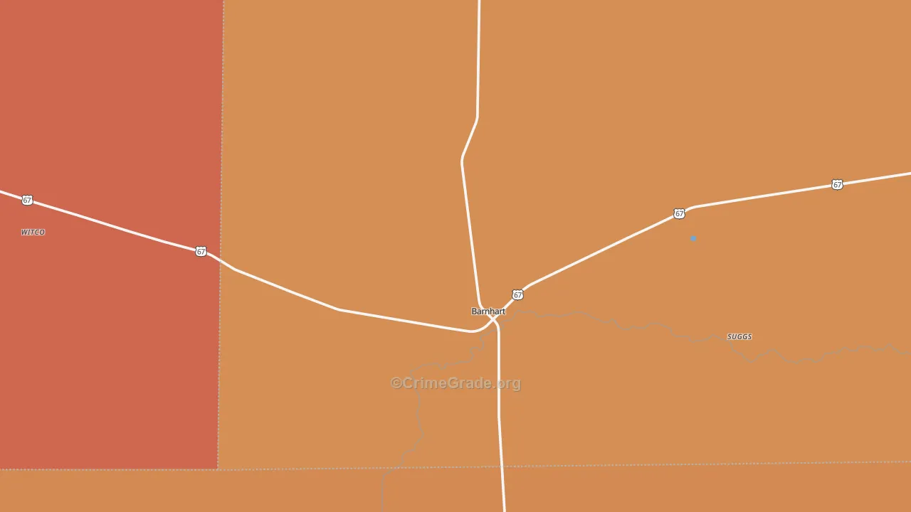 76930, TX Map of Drug-Related Crime Rates