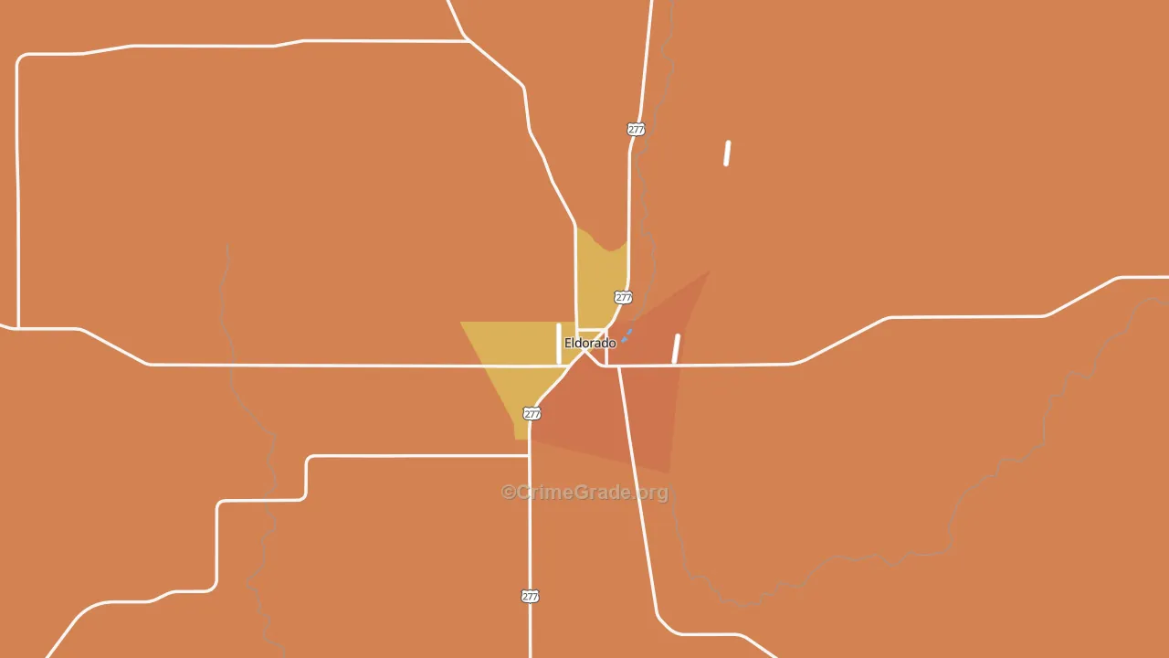 76936, TX Map of Drug-Related Crime Rates