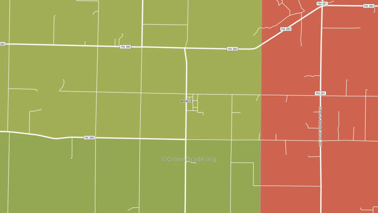 76940, TX Map of Drug-Related Crime Rates