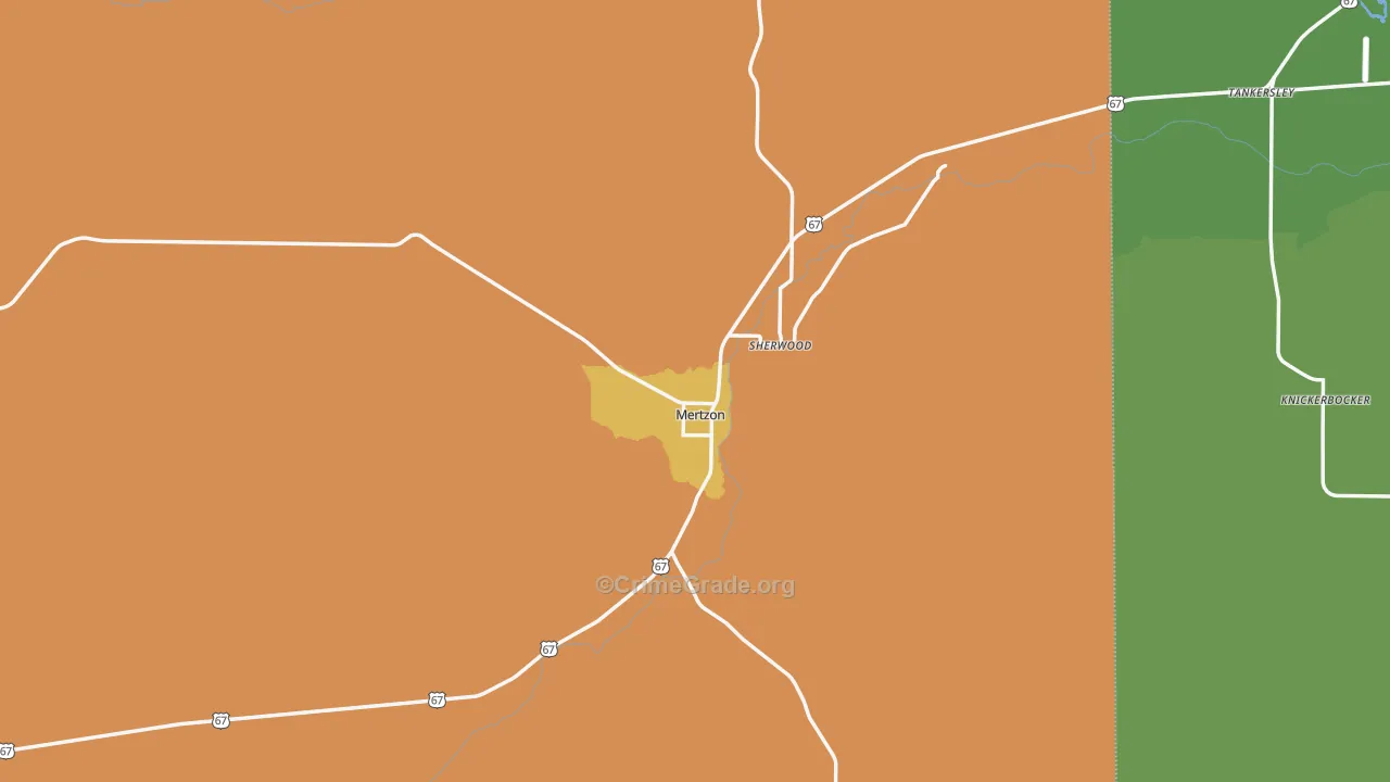 76941, TX Map of Drug-Related Crime Rates