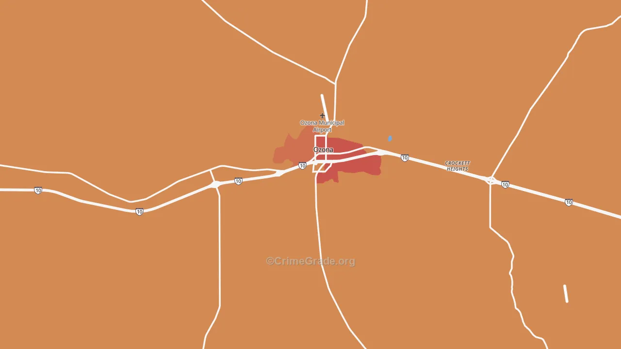 76943, TX Map of Drug-Related Crime Rates