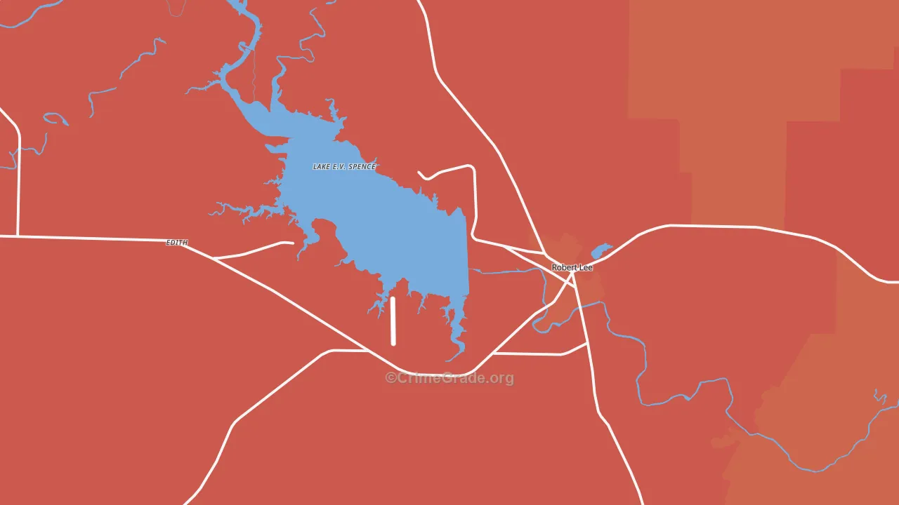 76945, TX Map of Drug-Related Crime Rates