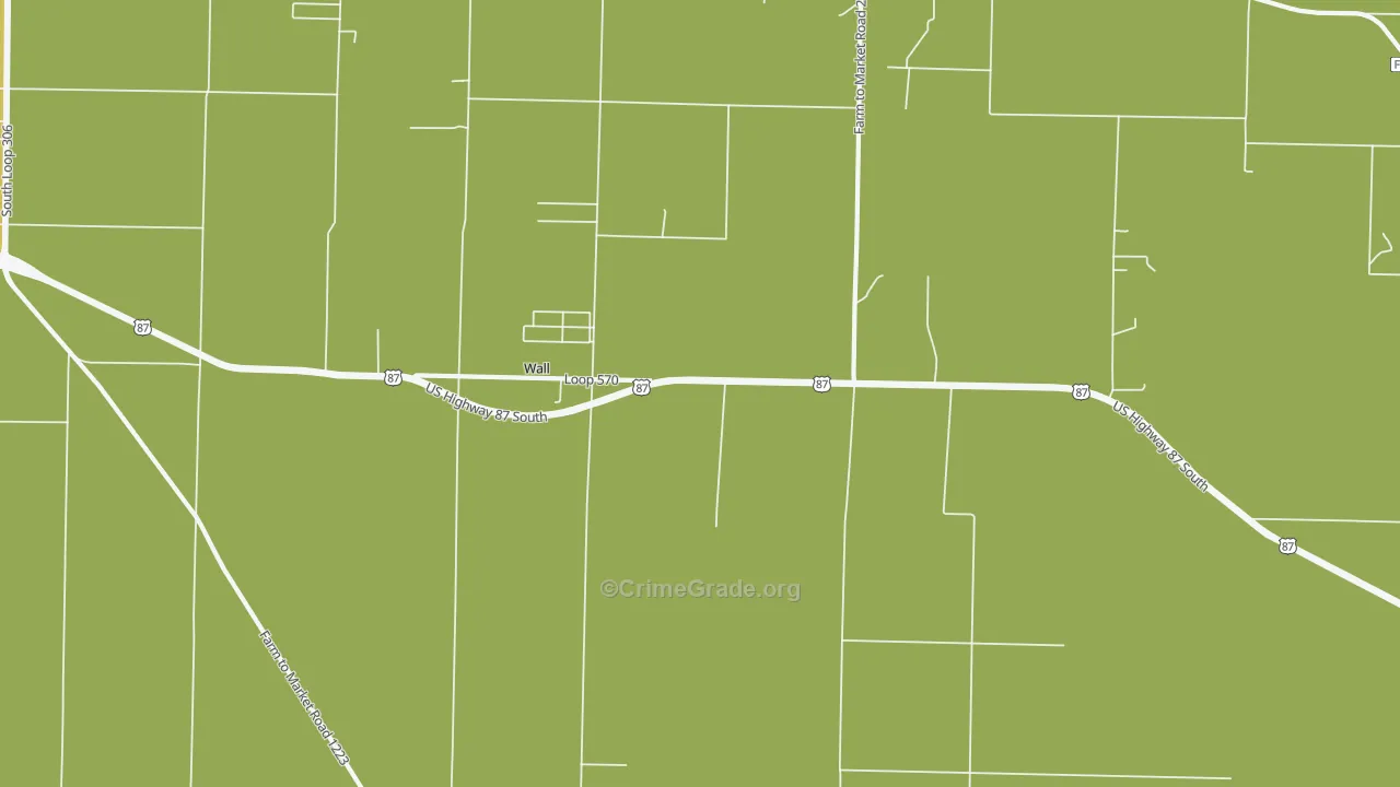 76957, TX Map of Drug-Related Crime Rates
