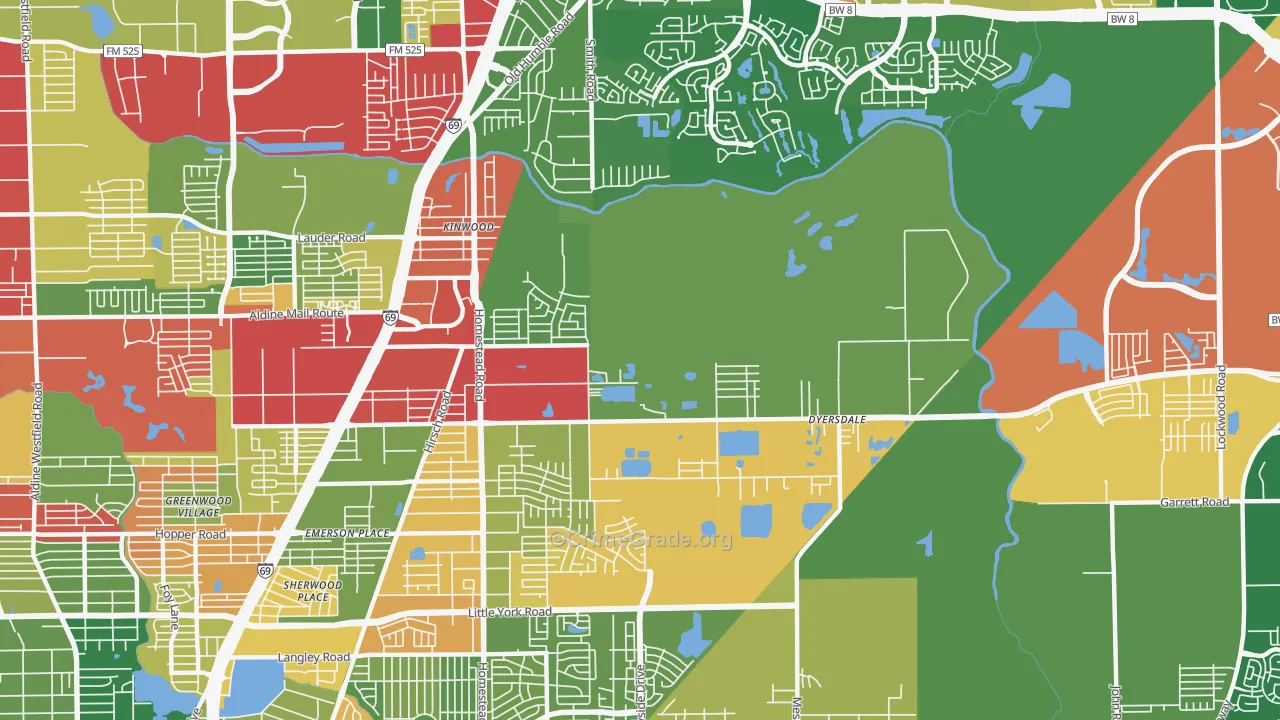 77050, TX Map of Drug-Related Crime Rates