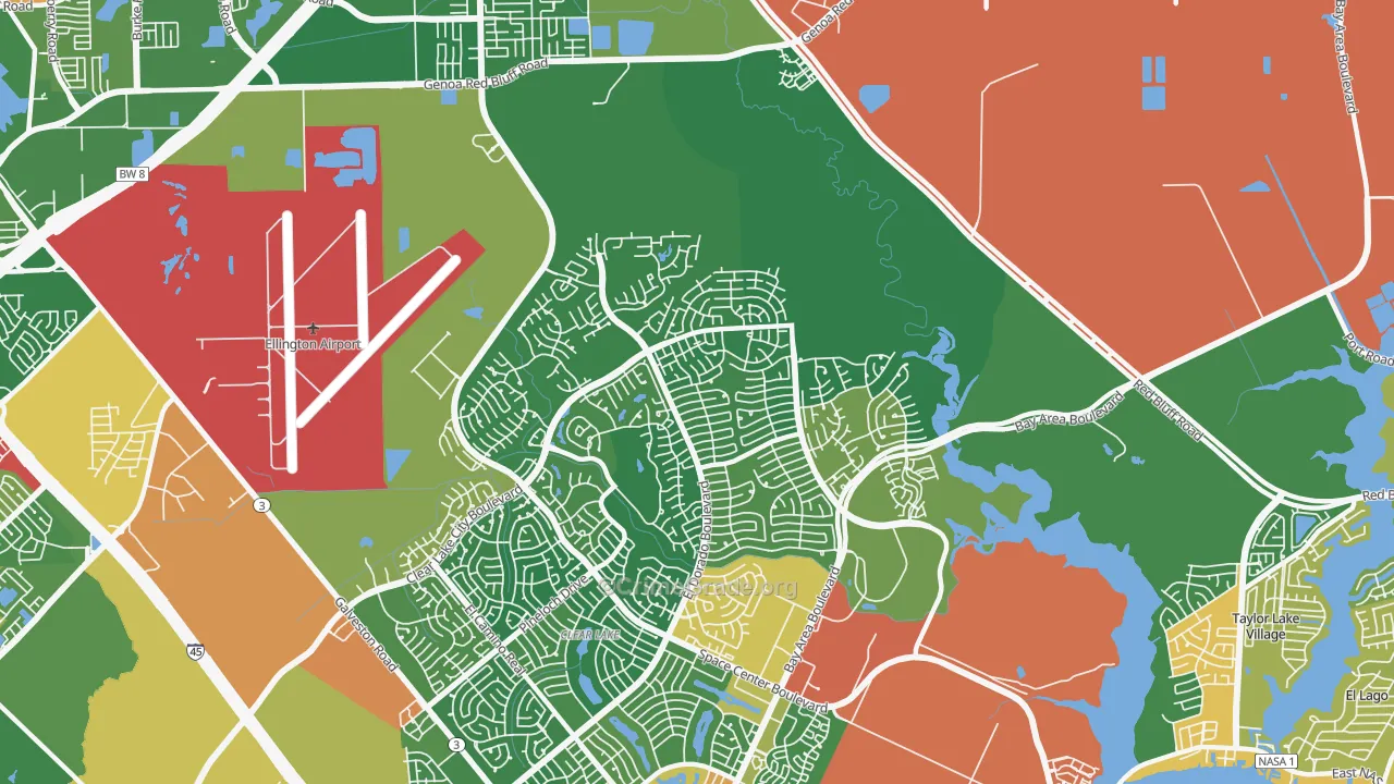 77059, TX Map of Drug-Related Crime Rates