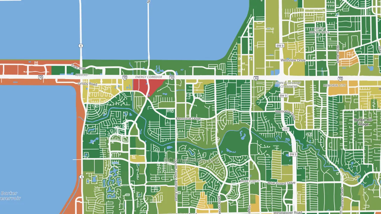 77079, TX Map of Drug-Related Crime Rates