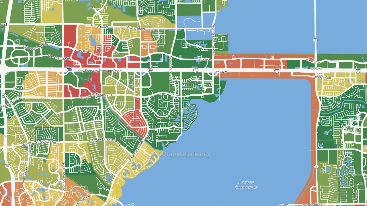77094, TX Map of Drug-Related Crime Rates