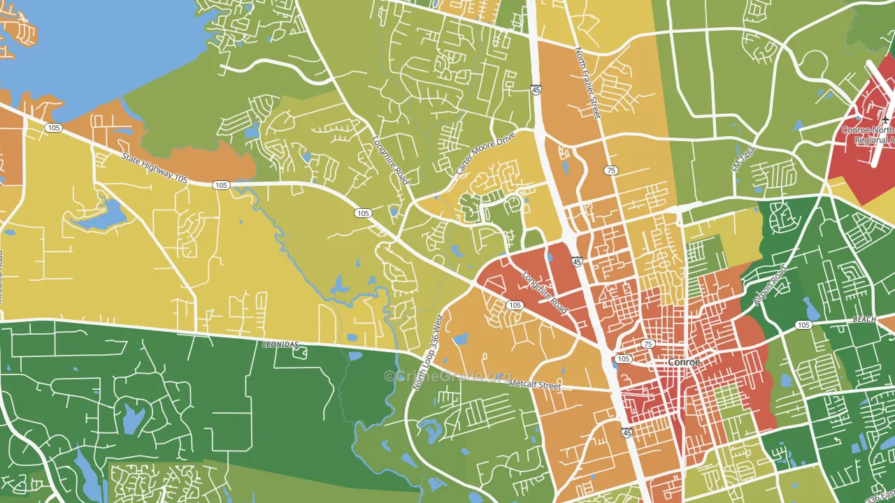 77304, TX Map of Drug-Related Crime Rates
