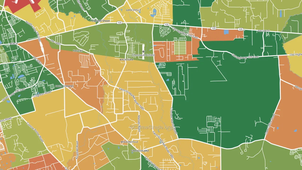 77306, TX Map of Drug-Related Crime Rates