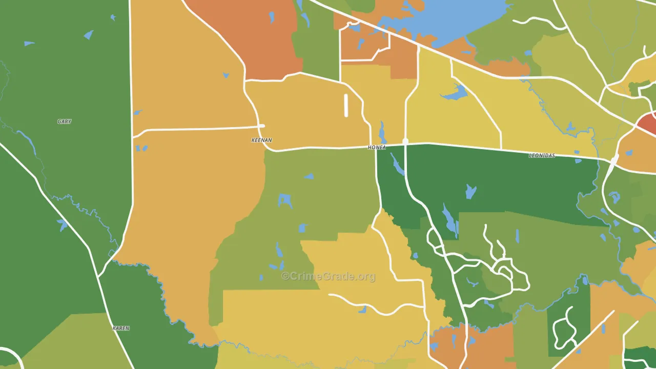 77316, TX Map of Drug-Related Crime Rates