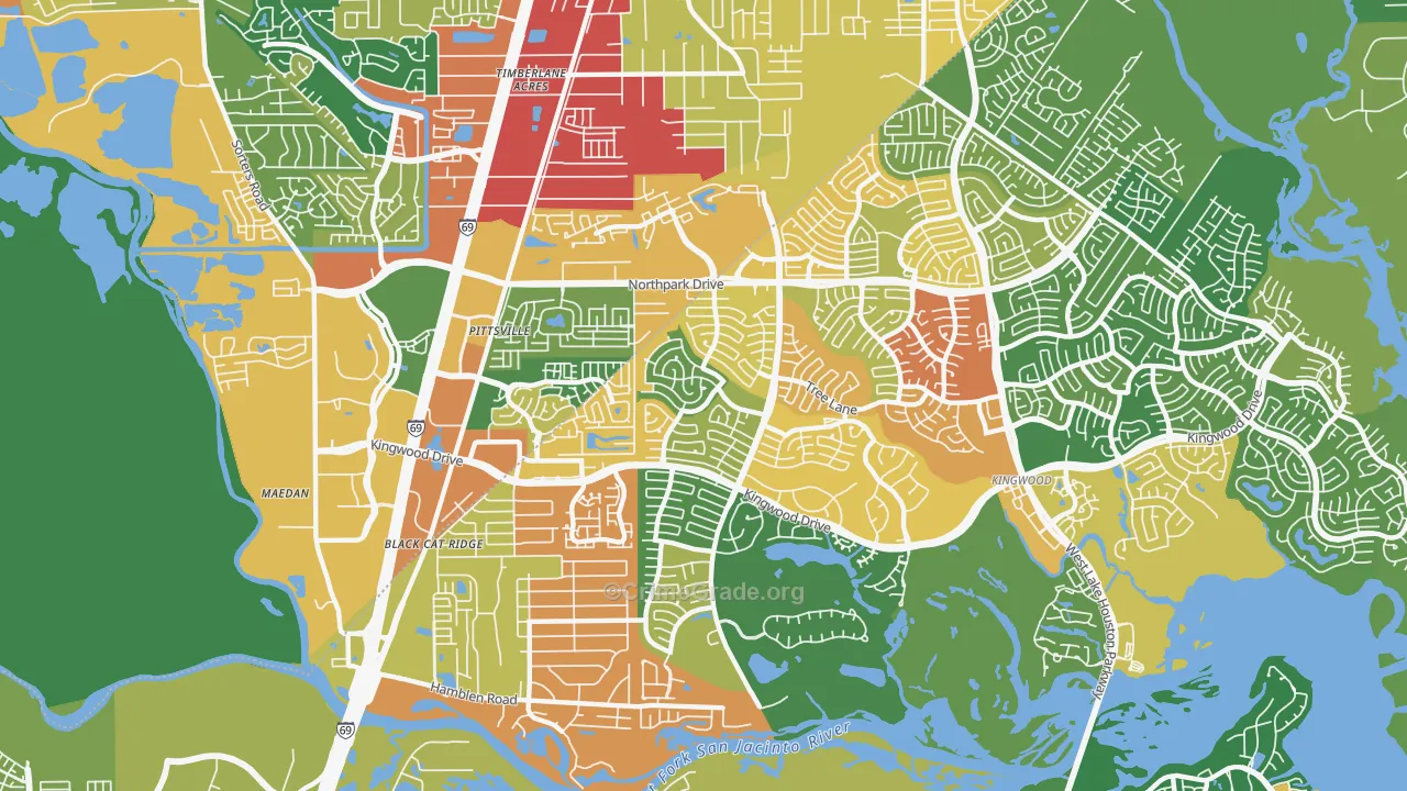 77339, TX Map of Drug-Related Crime Rates